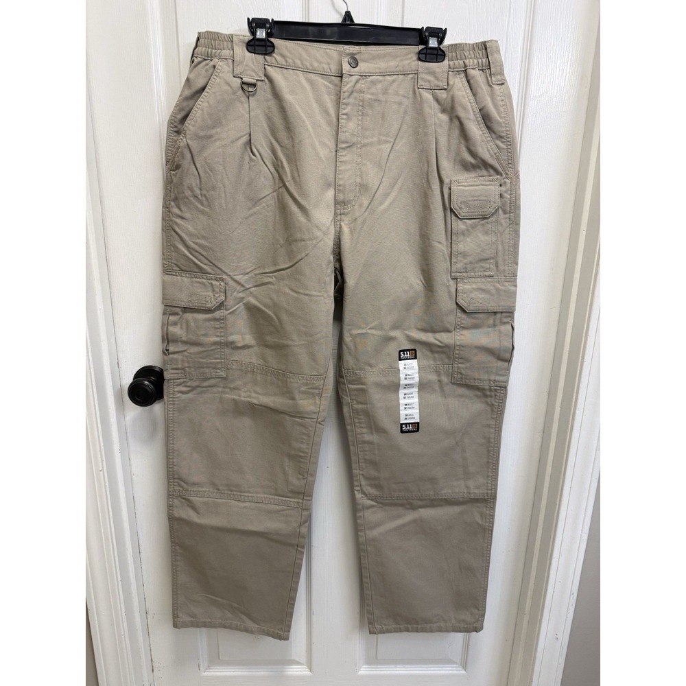 5.11 Men's Tactical Pants Cargo Men's 38x32 Khaki Tan Utility Work NEW 74252